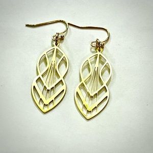 Brass art deco earrings